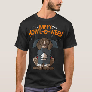 Howloween German Shorthaired Pointer Dog Halloween T-Shirt