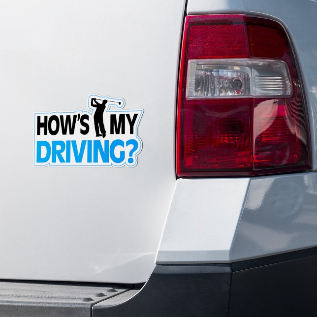 How's My Driving | Funny Golf Car Sticker (Creator Uploaded)
