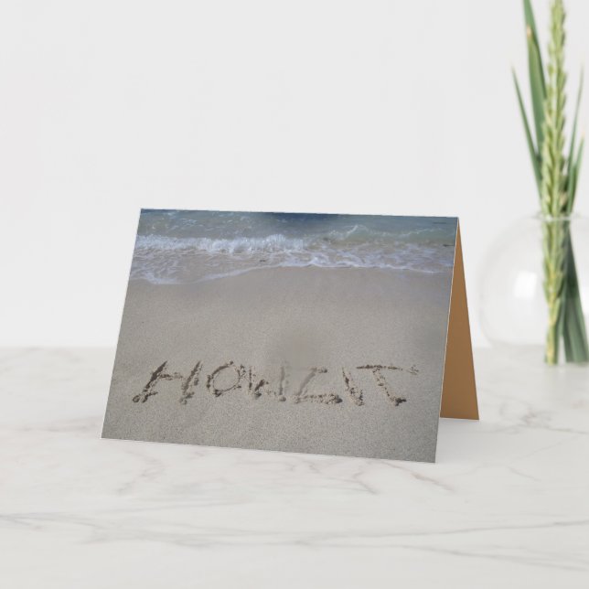 Howzit beach thème Hawaii carte de voeux (Devant)