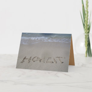 Howzit beach theme Hawaii greeting card
