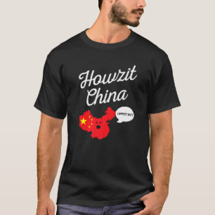 Howzit China Map South Africa  Dad Joke T-Shirt