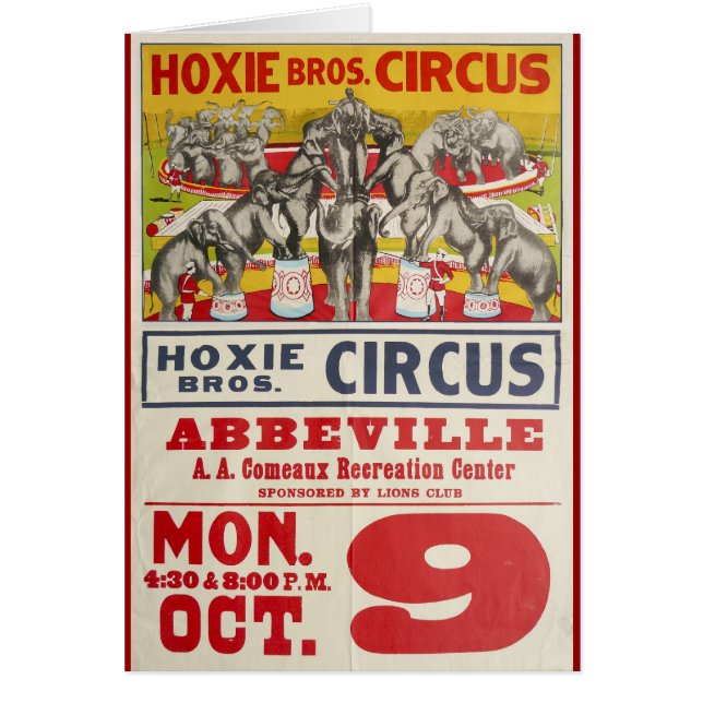 Hoxie Bros. Circus (Front)