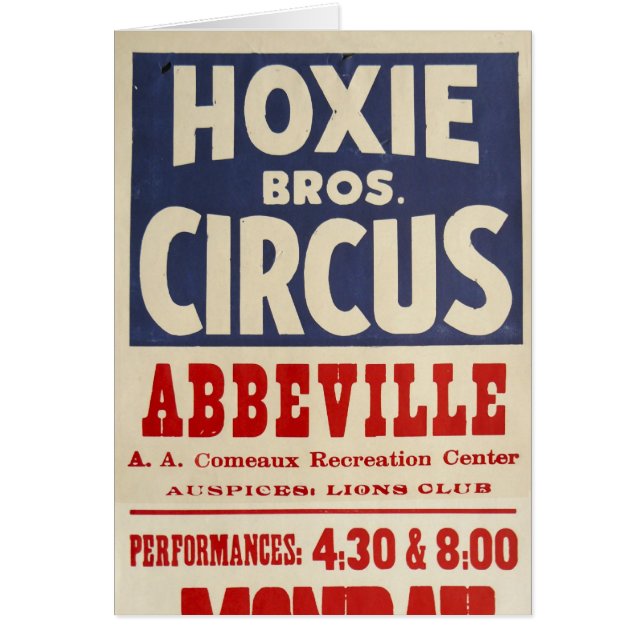 Hoxie Bros. Cirque (Devant)