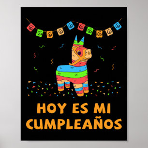 Hoy Es Mi Cumpleanos Pinata Birthday Cinco De Mayo Poster