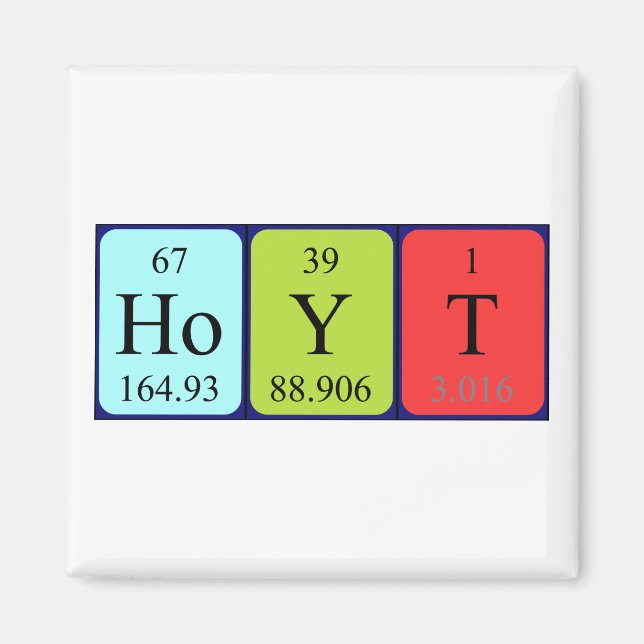 Hoyt periodic table name magnet (Front)