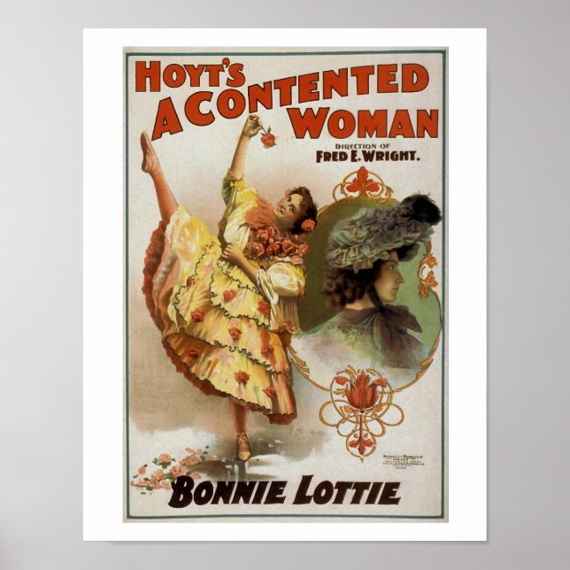 Hoyt's A Contented Woman Vintage Theater Poster (Front)