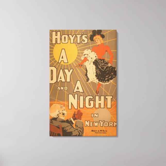 Hoyt's A day and a night in New York City Play Canvas Print (Front)