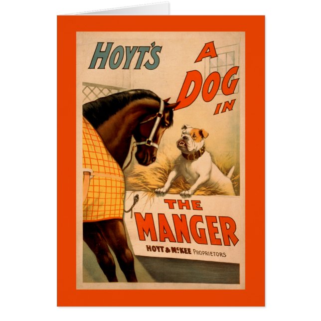 Hoyt's A dog in the Manger Theatre Poster (Front)