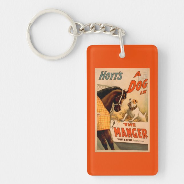 Hoyt's A dog in the Manger Theatre Poster Keychain (Front)