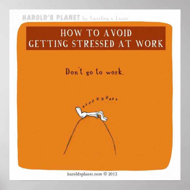 HP5066 "how to avoid getting stressed at work" Poster (Front)