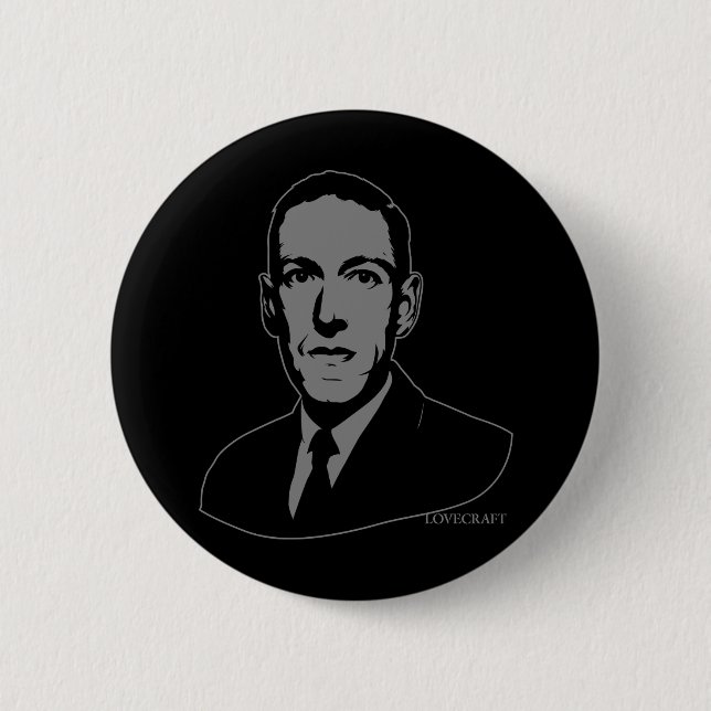 HP Lovecraft Portrait 2 Inch Round Button (Front)