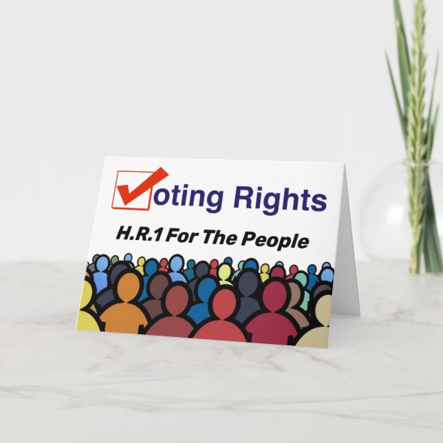 HR1 Voting Rights For The People Act Card (Front)