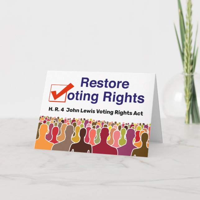 HR4 John Lewis Voting Rights Act Card (Front)
