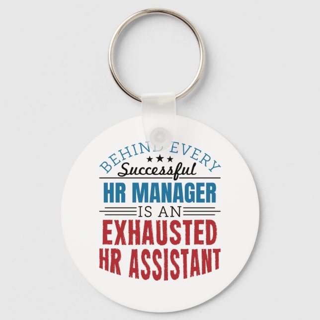 HR Assistant Funny Quote Human Resources Keychain (Front)