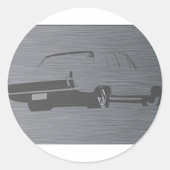HR Holden Stainless Steel Classic Round Sticker (Front)