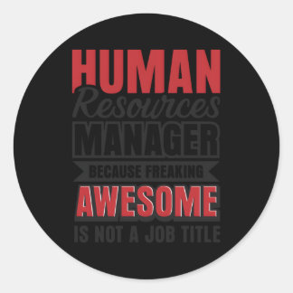 Hr Hu Resources Ager Recruiter Classic Round Sticker