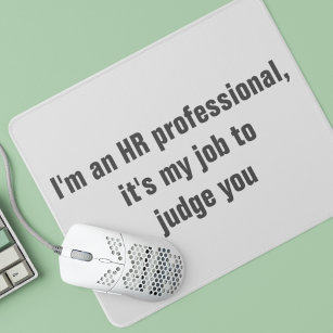 HR Human Resources Funny Humour Mousepad