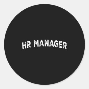 Hr Manager Classic Round Sticker