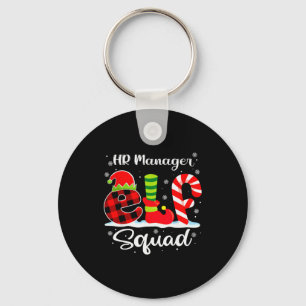 Hr Manager Elf Squad Christmas Recruiter Matching Keychain