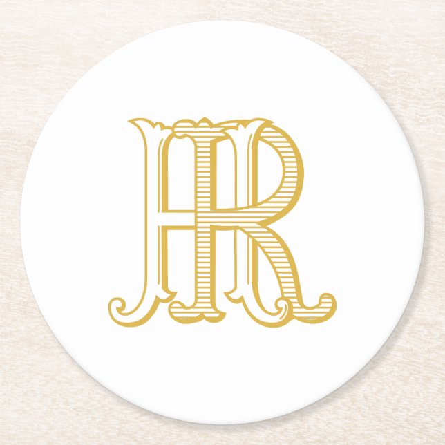HR Monogram or RH Monogram Coasters (Front)
