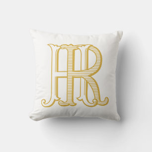 HR Monogram or RH Monogram Throw Pillow