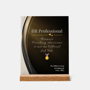 HR Professional Acrylic Sign – Funny Office Decor