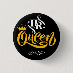 HR Queen Human Resources Women 1 Inch Round Button