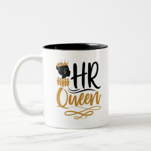 HR Queen Human Resources Women Two-Tone Coffee Mug
