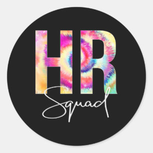 Hr Squad Tie Dye Byck To School Women Appreciation Classic Round Sticker