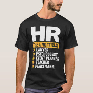 HR The Unofficial Lawyer Psychologist Event Planne T-Shirt