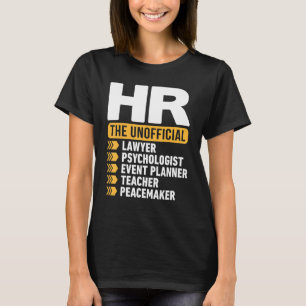 HR The Unofficial Lawyer Psychologist Event Planne T-Shirt
