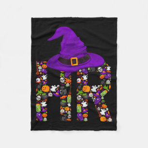 Hr Witch Human Resources Pumpkin Halloween Costume Fleece Blanket