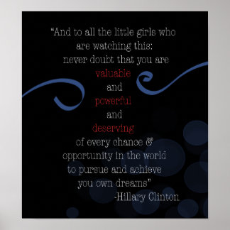 HRC Concession Speech Poster