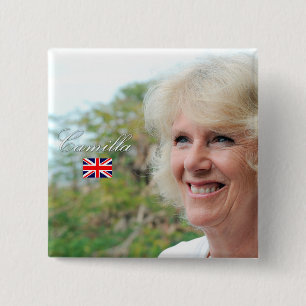 HRH Camilla Duchess of Cornwall 2 Inch Square Button