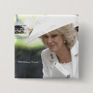 HRH Duchess of Cornwall 2 Inch Square Button