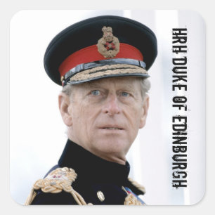 HRH Duke of Edinburgh Square Sticker