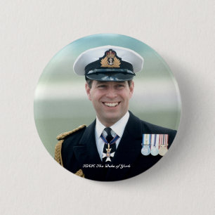 HRH Prince Andrew 2 Inch Round Button