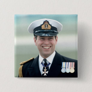 HRH Prince Andrew 2 Inch Square Button