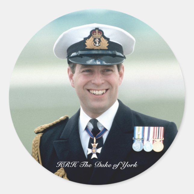 HRH Prince Andrew Classic Round Sticker (Front)