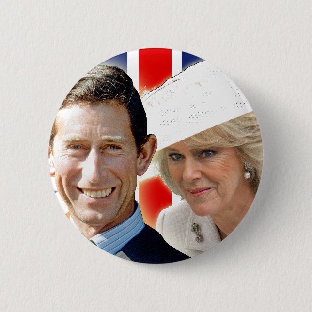 HRH Prince Charles & HRH Duchess of Cornwall 2 Inch Round Button (Front)
