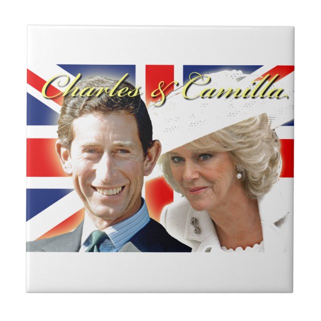 HRH Prince Charles & HRH Duchess of Cornwall Tile (Front)