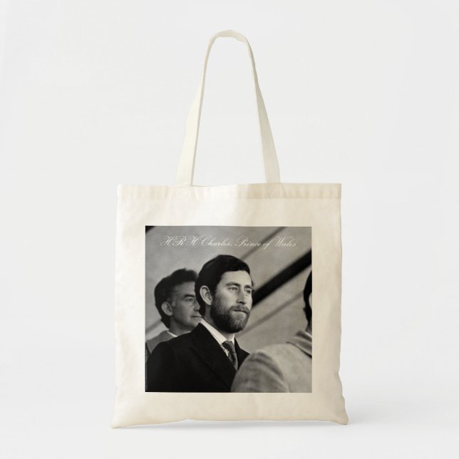 HRH Prince Charles with Beard Badminton 1976 Tote Bag (Front)