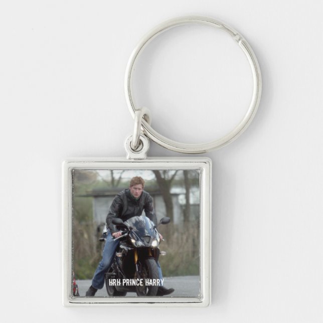 HRH Prince Harry motorbike Keychain (Front)