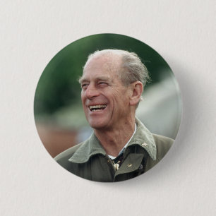 HRH Prince Philip laughing 2 Inch Round Button