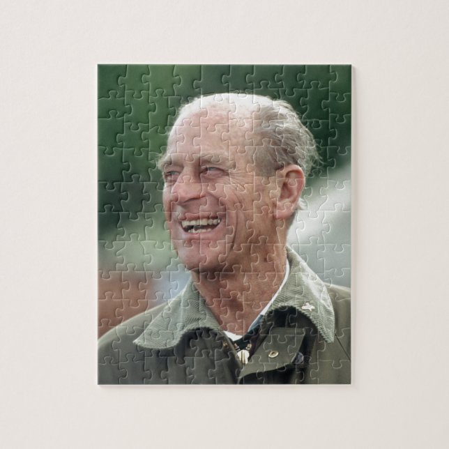 HRH Prince Philip laughing Jigsaw Puzzle (Vertical)