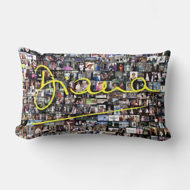HRH Princess Diana - All the photos! Lumbar Pillow (Front)