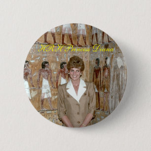 HRH Princess Diana Egypt 1992 2 Inch Round Button