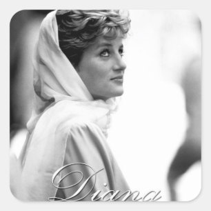 HRH Princess Diana Egypt - Pro Photo Square Sticker