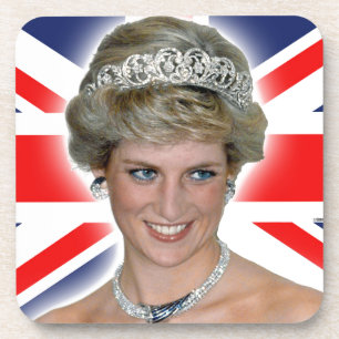HRH Princess Diana Union Jack Coaster
