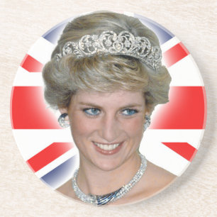 HRH Princess Diana Union Jack Coaster